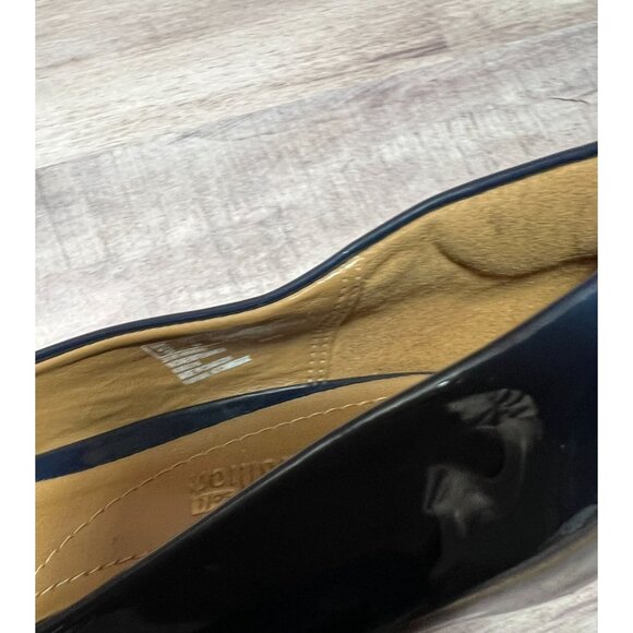 Clarks Womens Navy Patent Leather Cushion Heel Pumps Size 7M - Picture 4 of 13